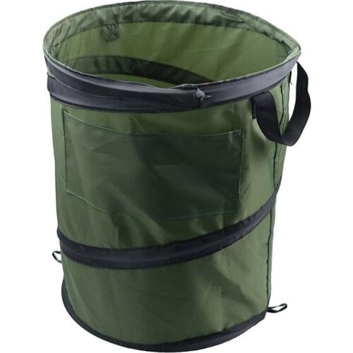Folding Car Recycle Bin, Heavy Duty Collapsible Garden Bag, Garden Waste Reusable Bag, Oxford Waterproof Cloth, 40x32cm
