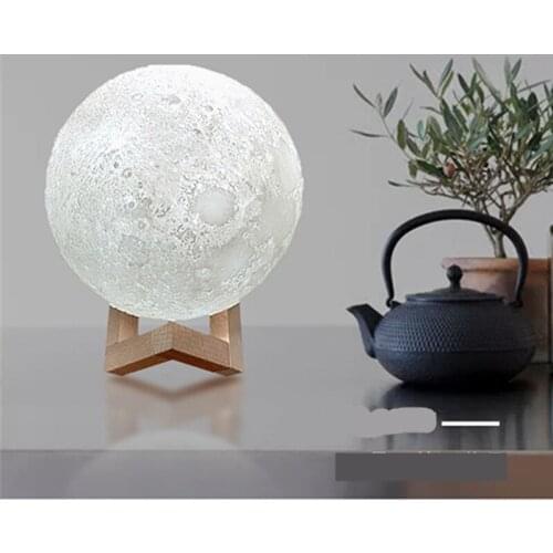 3D LED Printing Night Moon Light Led Eye Protection Remote Control Touch Sensor PVC USB Colorful Creative Gift