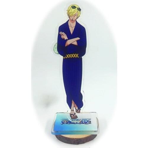 Japanese Anime One Piece 15cm Acrylic Figure Cosplay Vinsmoke Sanji Printed Gentleman Stand Model Toys Kawaii Accessories Gift