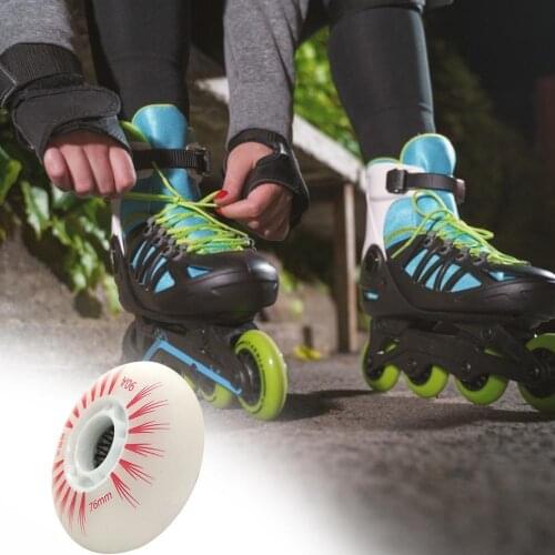 1pcs Luminous Inline Skating Wheels PU Colored Roller Skate Accessories 72mm For Double Row Skating And Skateboard 5 Colors