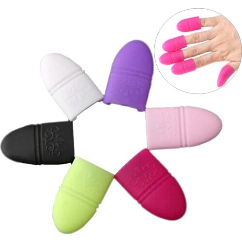 10pcs/bag Nail Art Soak Off Cap Silicone UV Gel Polish Remover Wrap Clean Degreaser Clip Reusable Wraps Rubber Manicure Tools