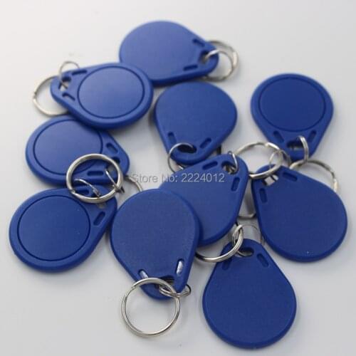 10pcs/lot 13.56mhz S50 1k Memory ISO14443 IC Key fobs Tags Access Control RFID Key Finder Card Token Attendance Management
