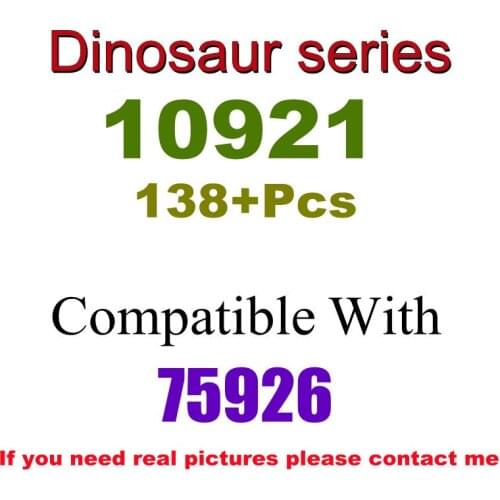 138Pcs 10921 Building Block Toy Dinosaur Series 75926 Assembled Building Block Childrens Toy Gifts