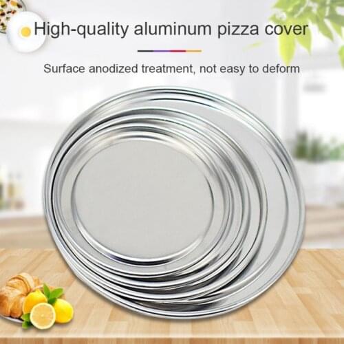 Aluminum Round Pizza Plate Pizza Pan Tray Non-stick Mold Baking Tool Kitchen Cake Baking Mould Pan DIY Bakeware Pizza Mold