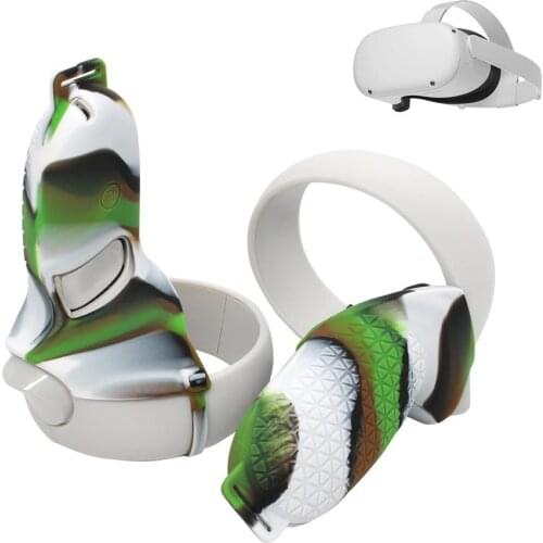 VR Touch Controller Grip Cover For Oculus Ques 2 Adjustable Silicone Cover Handle Protective Sleeve For Quest2 Accessories