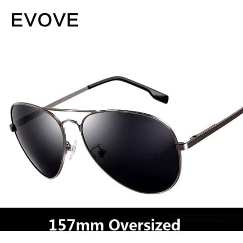 Evove Oversized Aviation Sunglasses Men Women Unisex Sun Glasses for Man Mirror Pilot Anti Polar Night Driving Fishing