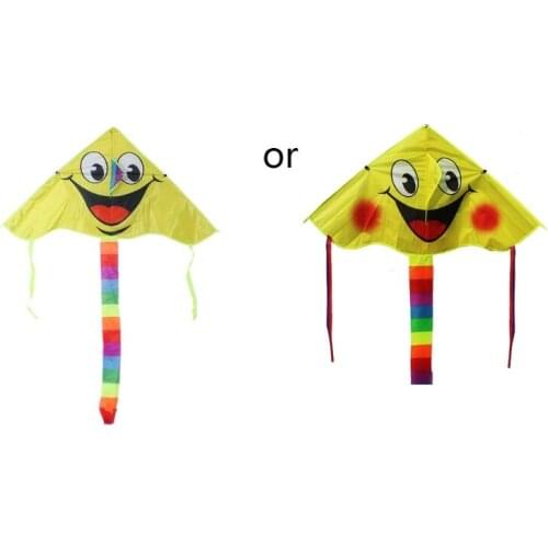HX5D Cartoon Smiling Face Kite For Kids Outdoor Sports Smiley Animation Flying Kites
