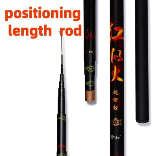 Jinsong Red As Fire Super Stiff Tele Pole Fast Carbon Telescopic Fishing Rods 4.5 5.4 6.3 7.2 Meters Light Weight