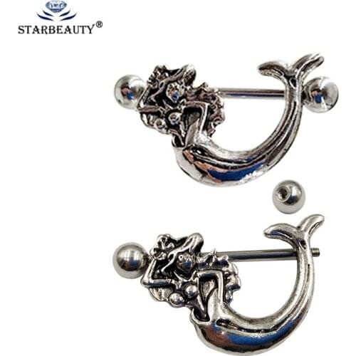 1Pair Creative Dragon Shape Engagement Ring piercing 16G Nipple Piercing Alloyed Nipple Ring Pezon Nipple Pirsing Body Jewelry