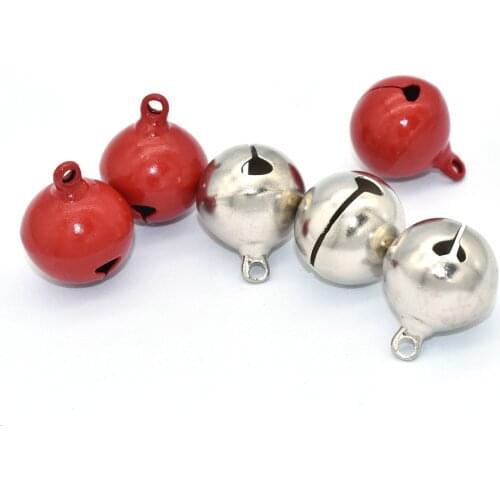 Red Round Bells DIY Crafts Accessories Christmas Jingle Bell Wedding Party Decoration Bells Pet collar Bell
