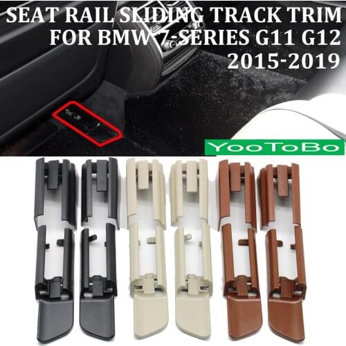 LHD RHD Car Left Right Seat Rail Sliding Track Black Cover Trim Replace Truffle Oyster For BMW NEW 7-Series G11 G12 2015-2019