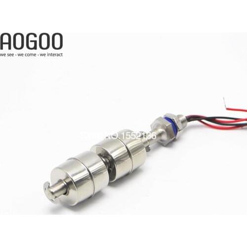 M10*100MM Dual Level Control Stainless Steel Water Level Sensor Liquid Float Switch 100V 0.5A 10W 220V 50W 1.5A ZS10010-2
