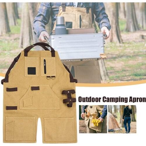 Multifunction Outdoor Camping Apron Storage Apron Breathable Picnic Barbecue Adjustable Strap Wear-resistant And Antifouling
