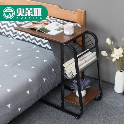 Mobile Lazy Bedside Laptop Desk Bed Use Adjustable Desk Sofa Side Table Storage Side Table