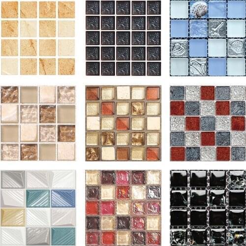 Mosaic Tile Stickers 3D Stereo Wall Decoration Painting 10*10