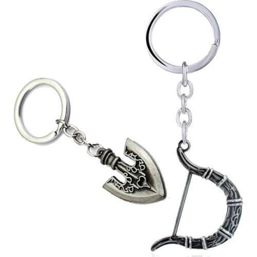 New Anime JOJOS BIZARRE ADVENTURE Keychain Bow & Arrow Model Alloy Pendant KILLER QUEEN Keyring Josuke Men Women Gifts Jewelry