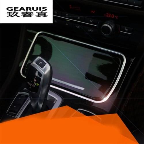 New Design Car Styling stainless steel Cup Holder Decorative Frame Cover Trim Emblem Sticker For BMW 5 series f10 Accessories