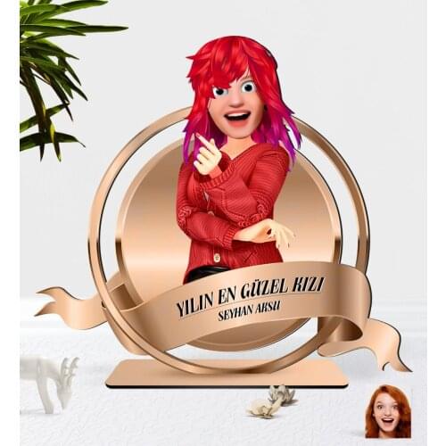 Personalized Women 'S Animation Caricature OF 3D Wooden Trinket Plaket-14 Reliable Quality Cost Effective Gift Home decoration