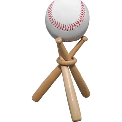 Useful Mini Baseball Bat Wood Display Stand Baseball Golf Tennis Storage Base Holder Support Sports Fans Gift
