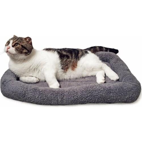 Puppy Pet Bed Blanket Cushion Fleece PP Cotton Mat Pad Dog Cat Cage Kennel Crate Warm Cozy Soft House Pads for Small Medium Dog