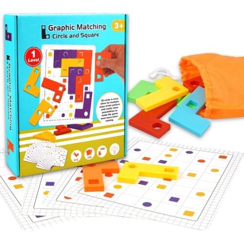 Pattern matching blocks puzzle toys logical thinking training early learning puzzle game chess board game toys