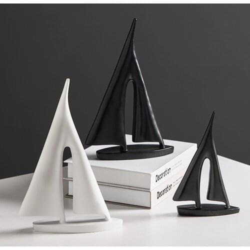 Home Decor Decorations for Home Living Room Decoration Christmas Decorations Resin Sailboat Figurine Desk Decoration Modern