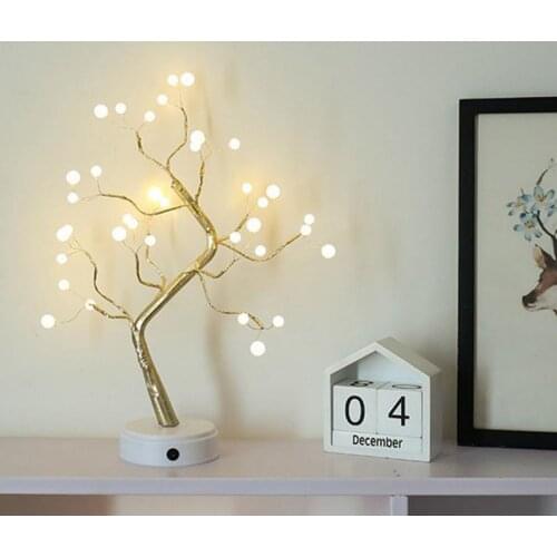 Tree Light 36 LED Pearl Tree Lights Night Light Decoration Table Lamp for Party Bedroom Gift night lamps for Kids Bedroom