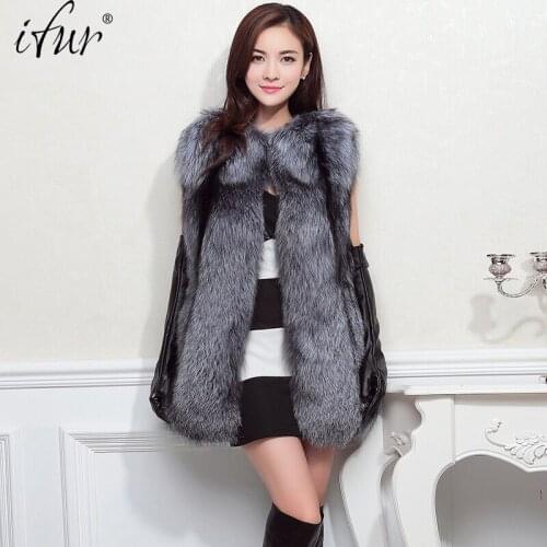High quality wild fox fur vest new fashion fur vest imported fox fur coat horizontal foreign trade A380-011