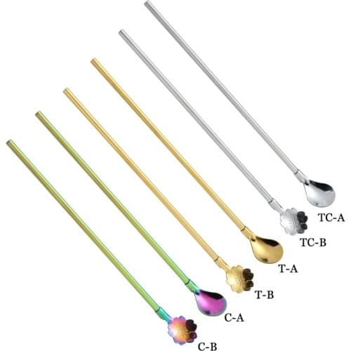 3 Colors to Choose 2 in 1 Stainless Steel Material Straws Reusable Drinking Straws for Tea Milkshakes Cocktail Smoothies