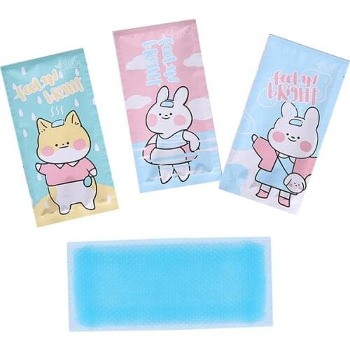 5pcs Fever Down Patch Antipyretic Headache Relieve Pain Pad Lower Temperature Paste Ice Gel Polymer Hydrogel Cooling Patch