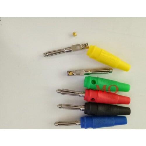 50pcs high quality 5 Color copper Banana Plug FOR Audio Speaker New