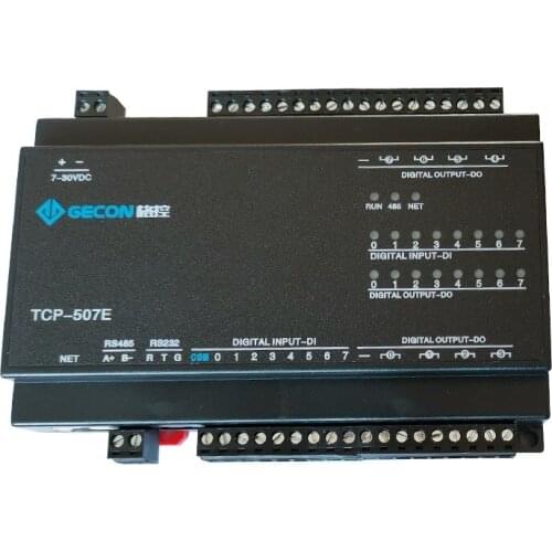 8DO relay output 8DI switch input RJ45 port TCP Ethernet IO module Modbus controller RS485 RS232