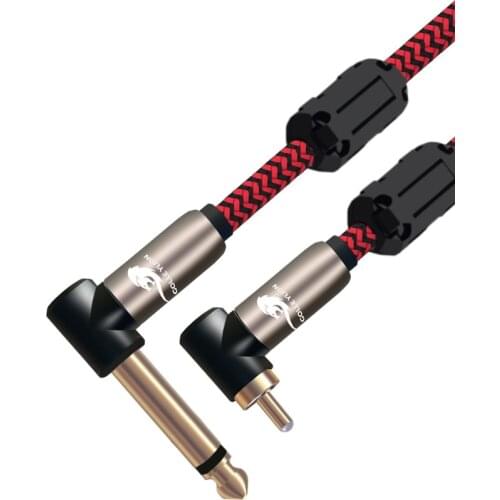 MONO 6.35mm to RCA Audio Cable for Amplifier Microphone Electronic Premium Guitar Cable Angle RCA to 1/4“ Jack 1M 2M 3M 5M 8M