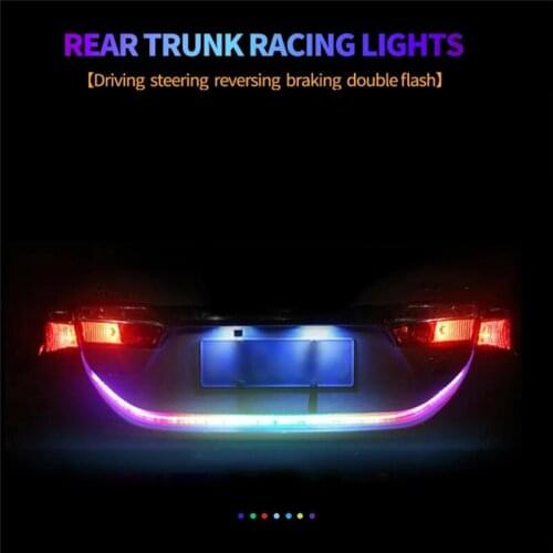 120cm 2in1 Car LED Car Warning Strip Strobe Flash Lamp Anti-collision Welcome Decorative Light car decoration accessories