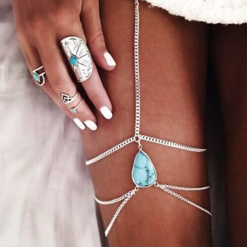 Bohemia Leg Jewelry Anklet Water Drop Fashion Jewelry For Women