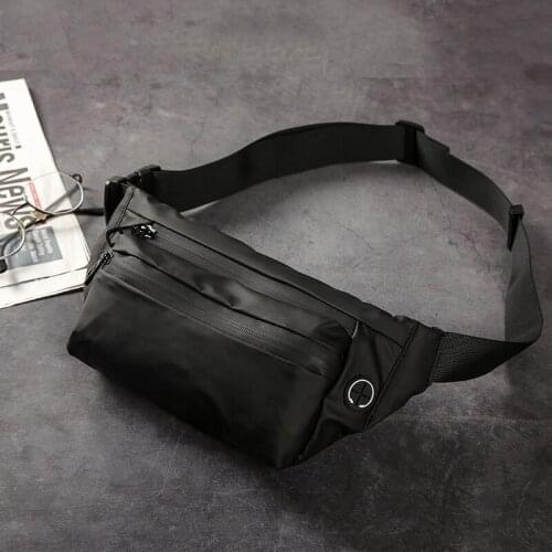 Brand Nylon Waist Bag Pack Bag For Mens Belt For Phone Money Belt Bag Portable Chest Waterproof Single Shoulder Crossbody Bag