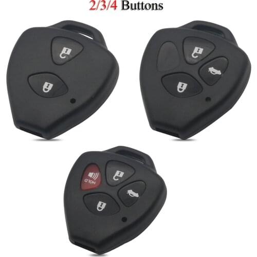 Kutery Car Key Case For Toyota Camry Corolla Avalon Venza Reiz RAV4 Crown 2/3/4Buttons No Blade Remote Key Shell Case Cover