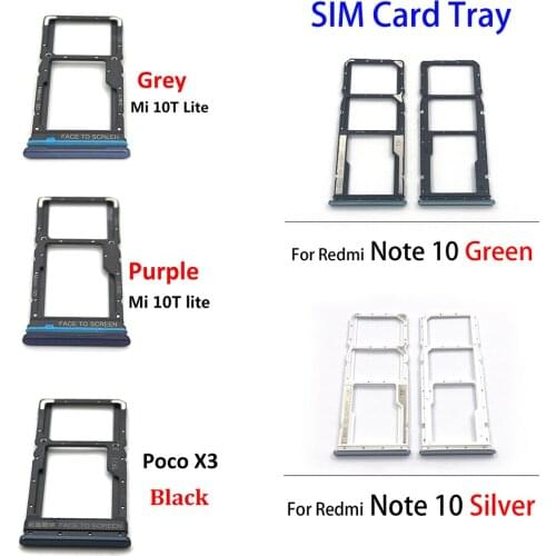 20Pcs/lot SIM Card Tray Slot Holder Adapter Accessories For Xiaomi Mi 10 Mi10 Pro Mi 10T 10t Lite Poco X3