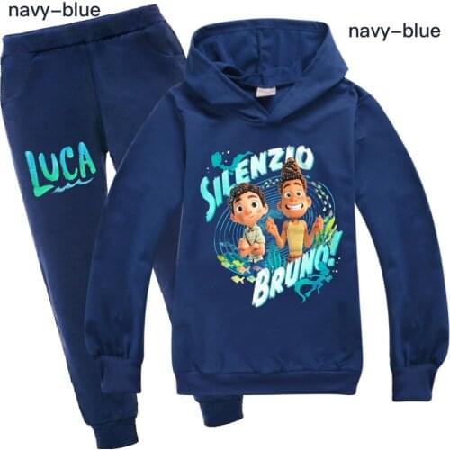 Kids Autumn Girls Boy Clothes cute luca Sets Long Sleeve Hoodies+Pants Teens Sweatshirt Sweater Suits Childrens Clothing Sets