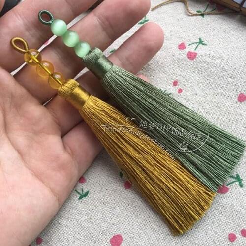 Fine Long 13CM DIY jewelry accessories Glittering Ice Ribbon Beads Hanging decoration Tassel free delivery