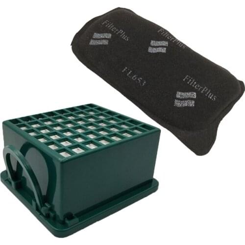 Hepa filter & Activated carbon filters for Vorwerk Kobold VK130 VK131 VK131SC EB350 EB351 vacuum cleaner filter replacements