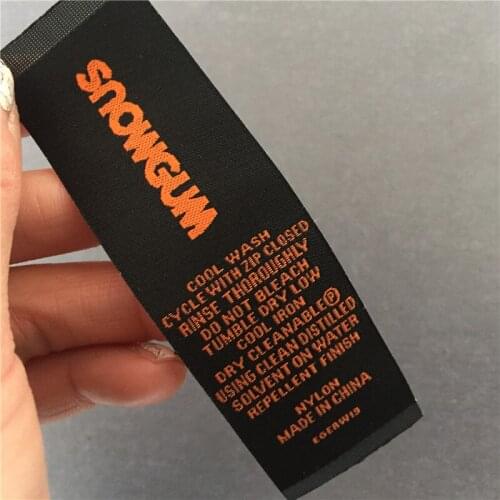 Customized Double Density Clothing Wash Care Label Woven Wash Care Labels