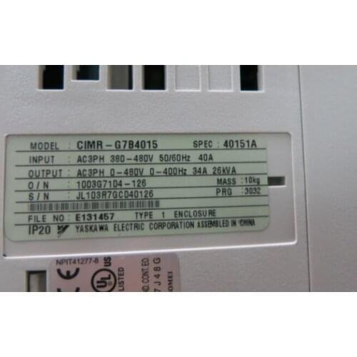 Converter G7 380V 15KW CIMR-G7B4015 , Used one , 90% appearance new , 3 months warranty , fastly shipping