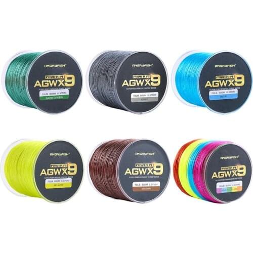 2021 New 9 Strands Weaves Braided 500M Fishing Line Super Strong PE Line 15LB-70LB Braided Fishing Thread