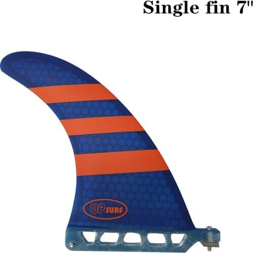 Surf longboard fin 7 inch Barbatana Surf 7 inch Fin Fibreglass Barbatana in Surfing single Fin stand up paddle Red/Blue color