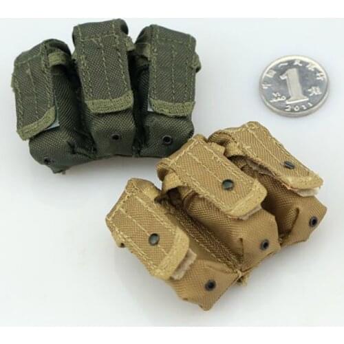 1/6 Scale Soldiers Triple Ar Magazine Bag Army Green Sand Color 12-inch Action Figure Scene Props Accessories Model Toy In Stock