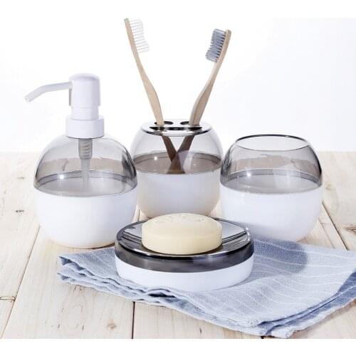 Bathroom bathroom set household bathroom four-piece bath creative toothbrush holder mouth cup set