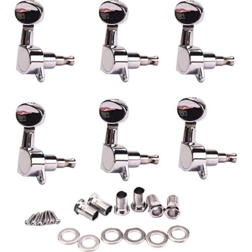 Set of 6 Right-handed Tuning Keys with Ferrules Bushings Screws for Electric Guitar Accessory 6R