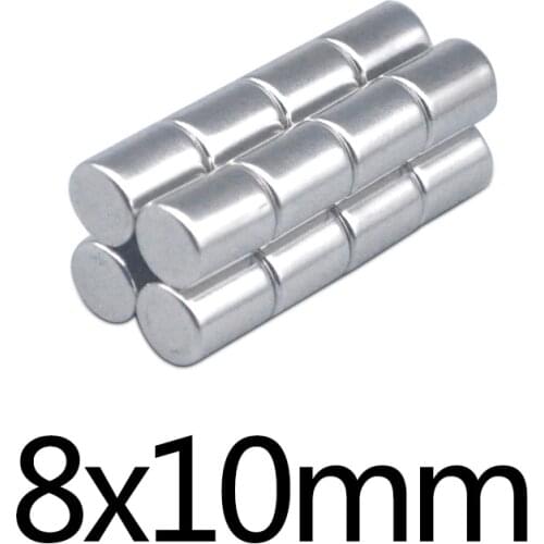 5/10/20pcs 8x10 mm NdFeB Mini Small circular Magnets 8mmx10mm Fridge N35 Neodymium Magnet Dia 8x10mm Permanent Magnets 8*10