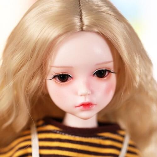 New BJD doll SD doll 1 / 6 doll Lonnie stripe skirt suit joint doll movable realistic Doll Christmas gift